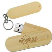 Duurzame bamboe twister USB stick - Topgiving